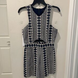 Romeo and Juliet couture sleeveless romper cut out 100% cotton size Small